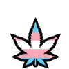Wood Rocket Weed Trans Pride Leaf Large Pin - Multi Color