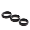 Master Series 3 Piece Silicone Cock Ring Set - Black