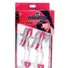 Master Series Charmed Heart Padlock Nipple Clamps - Assorted Colors