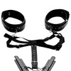 Master Series Acquire Easy Access Thigh Harness w/Wrist Cuffs - Black