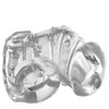 Master Series Detained 2.0 Restrictive Chastity Cage w/Nubs - Clear