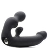 Strap U Tri-Volver 7x Vibrating Strapless Strap on - Black