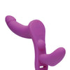Strap U Double Take Double Penetration Vibrating Strap On Harness - Purple