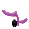 Strap U Double Take Double Penetration Vibrating Strap On Harness - Purple