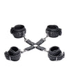 Master Series Concede Wrist & Ankle Restraint Set w/Bonus Hog-Tie Adaptor - Black