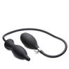 Master Series Dark Inflator Inflatable Silicone Anal Plug - Black