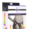Strap U Proud Silicone Dildo w/Harness - Rainbow