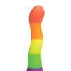 Strap U Proud Silicone Dildo w/Harness - Rainbow