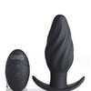 Thump it Kinetic Thumping 7x Swirled Anal Plug - Black