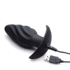 Thump it Kinetic Thumping 7x Swirled Anal Plug - Black