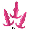 Frisky Thrill Trio Noir Anal Plug Set - Pink