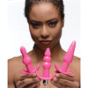 Frisky Thrill Trio Noir Anal Plug Set - Pink