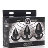Master Series Triple Spades Anal Plug Set - 3 pc