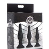 Master Series Triple Tapered Silicone Anal Trainer - Black Set of 3