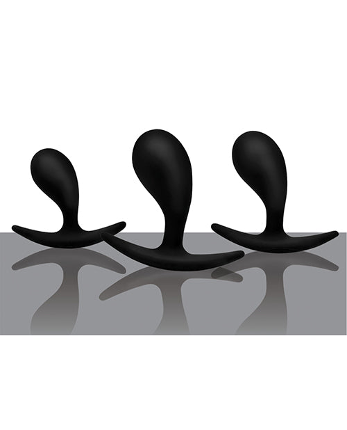 Master Series Dark Curved Anal Trainer - Black 3 Piece Set