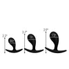 Master Series Dark Curved Anal Trainer - Black 3 Piece Set