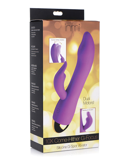 Inmi 10x Come Hither G-Focus Silicone Vibrator - Purple