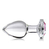 Booty Sparks Pink Gem Glass Anal Plug - Large