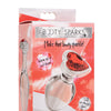 Booty Sparks Red Heart Gem Glass Anal Plug - Large