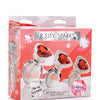Booty Sparks Red Heart Gem Glass Anal Plug Set
