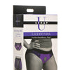 Strap U Lace Envy Crotchless Panty Harness - 2XL Purple