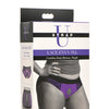 Strap U Lace Envy Crotchless Panty Harness - 3XL Purple