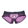 Strap U Lace Envy Crotchless Panty Harness - 3XL Purple