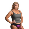 Strap U Lace Envy Crotchless Panty Harness - 3XL Purple