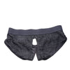 Strap U Lace Envy Crotchless Panty Harness - 3XL Black