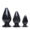 Master Series Triple Anal Plug - Black Set of 3