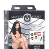 Master Series Kinky Pride Rainbow Bondage Set - Wrist & Ankle Cuffs & Collar w/Leash