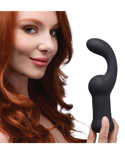 Master Series Pleaser Hook 10x Silicone Anal Vibrator - Black