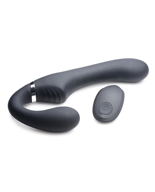 Strap U Mighty Rider 10x Vibrating Silicone Strapless Strap On - Assorted Colors