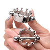 Master Series Crowned Magnetic Nipple Clamps - Silver