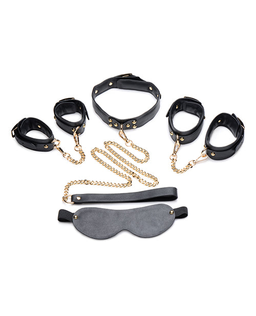 Master Series Gold Submission Bondage Kit - Black/Gold
