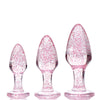 Booty Sparks Glitter Gem Anal Plug Set - Pink