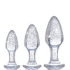 Booty Sparks Glitter Gem Anal Plug Set - Silver