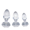 Booty Sparks Glitter Gem Anal Plug Set - Silver