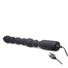 Master Series 10x Viper Silicone Anal Beads Vibrator - Black