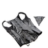 Strict Lace-up Corset Vest w/Thong - Black