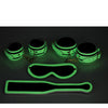 Master Series Kink in the Dark Glowing Cuffs & Blindfold & Paddle Set