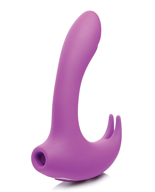 Inmi Shegasm 12x Lux Rocker Pulsing & Vibrating G Spot Rabbit - Purple