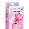 Booty Sparks Pink Rose Glass Anal Plug - Medium
