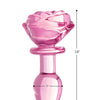 Booty Sparks Pink Rose Glass Anal Plug - Small
