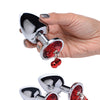 Booty Sparks Red Gem w/Bells Anal Plug Set