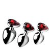 Booty Sparks Red Heart Gem Anal Plug Set