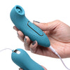 Inmi Entwined Silicone Thumping Egg & Licking Clitoral Stimulator - Green