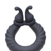 Trinity Men 10X Cobra Dual Stimulation Silicone Cock Ring - Black