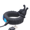 Trinity Men 10X Cobra Dual Stimulation Silicone Cock Ring - Black