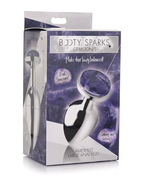 Booty Sparks Gemstones Amethyst Gem Anal Plug - Large